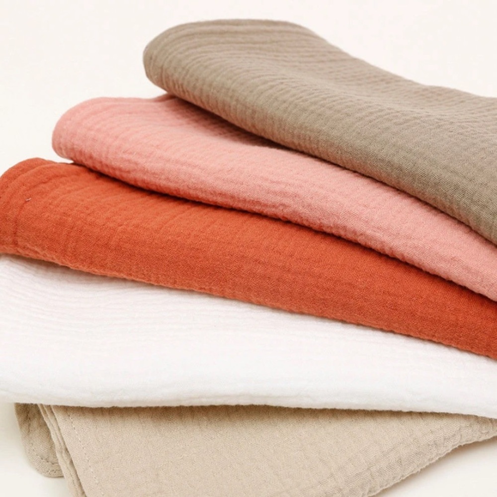 Set of 5 Muslin Cloths in Warm Tones
